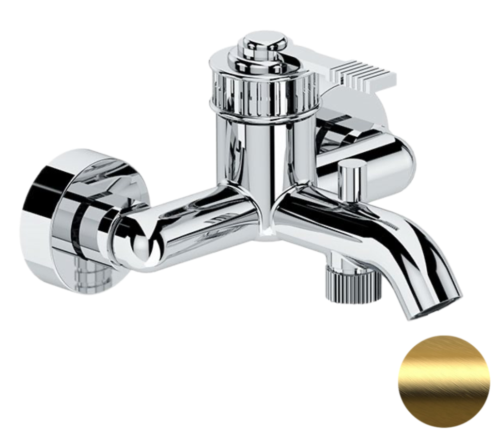 Смеситель для ванны Remer Atelier AL05BG (золото матовое брашированное)