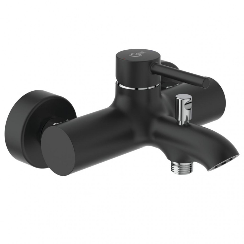 Смеситель для ванны Ideal Standard Ceraline BC199U4 (чёрный матовый/хром)
