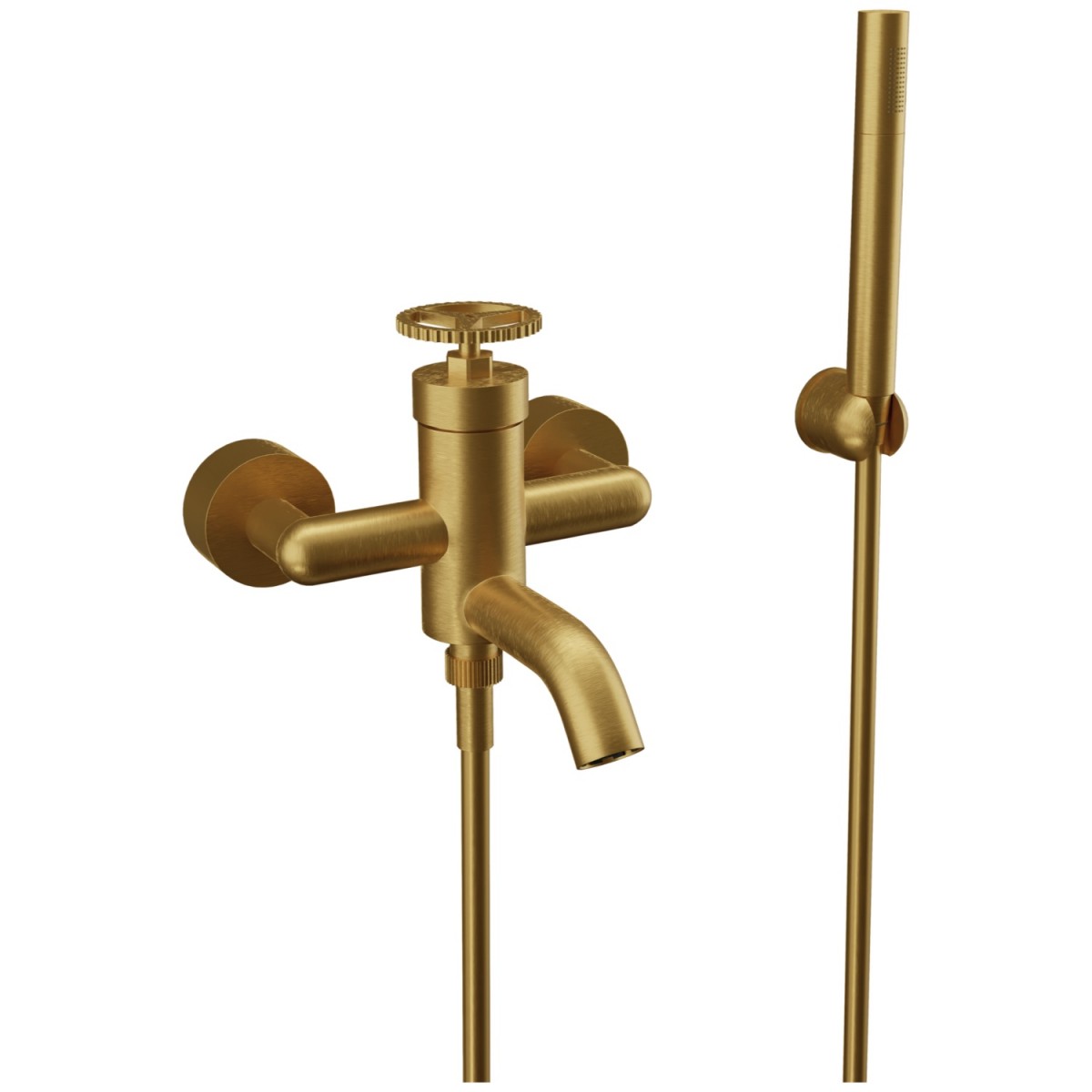 Смеситель для ванны с душем Remer Chrono CH02BG (золото матовое брашированное)