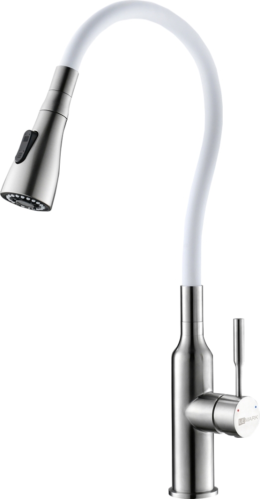 Смеситель для кухни Lemark Expert LM5082S-White (белый матовый)