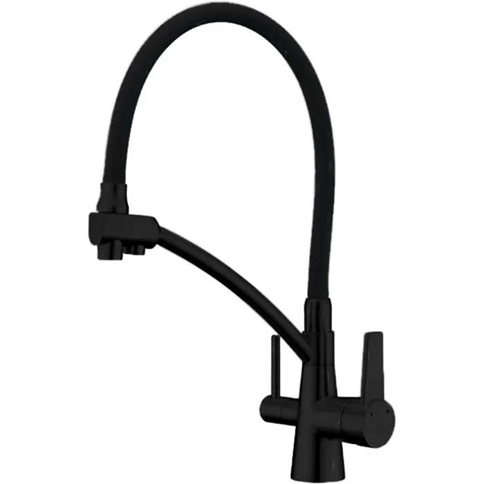 Смеситель для кухни Gappo G4398-16 с подключением фильтра питьевой воды, черный