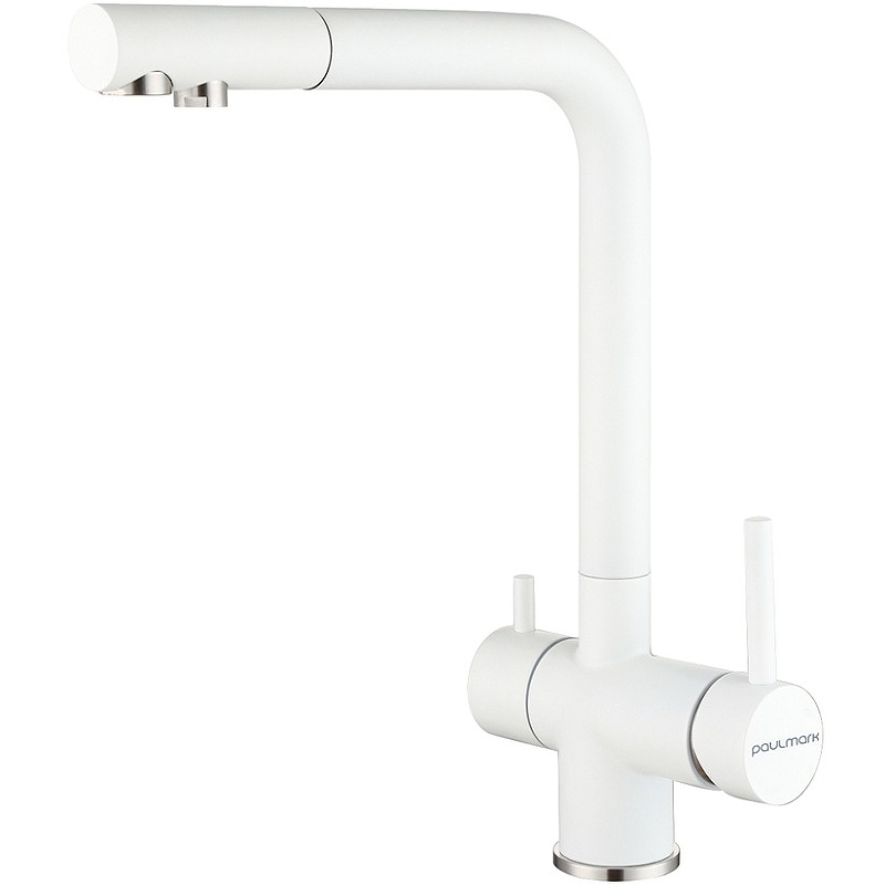 Смеситель для кухни Paulmark Skalen Sk213020-431 (белый матовый)