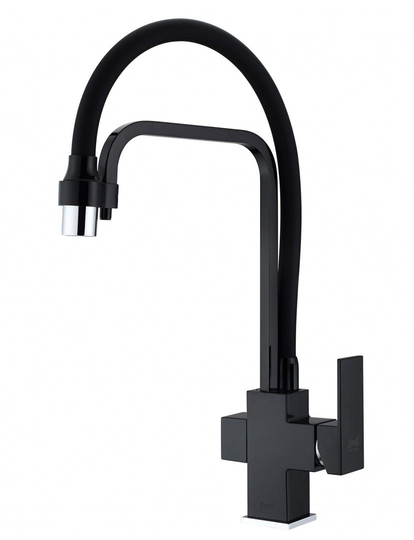Смеситель для кухни Zorg  ZR 341-6 YF BLACK (черный)