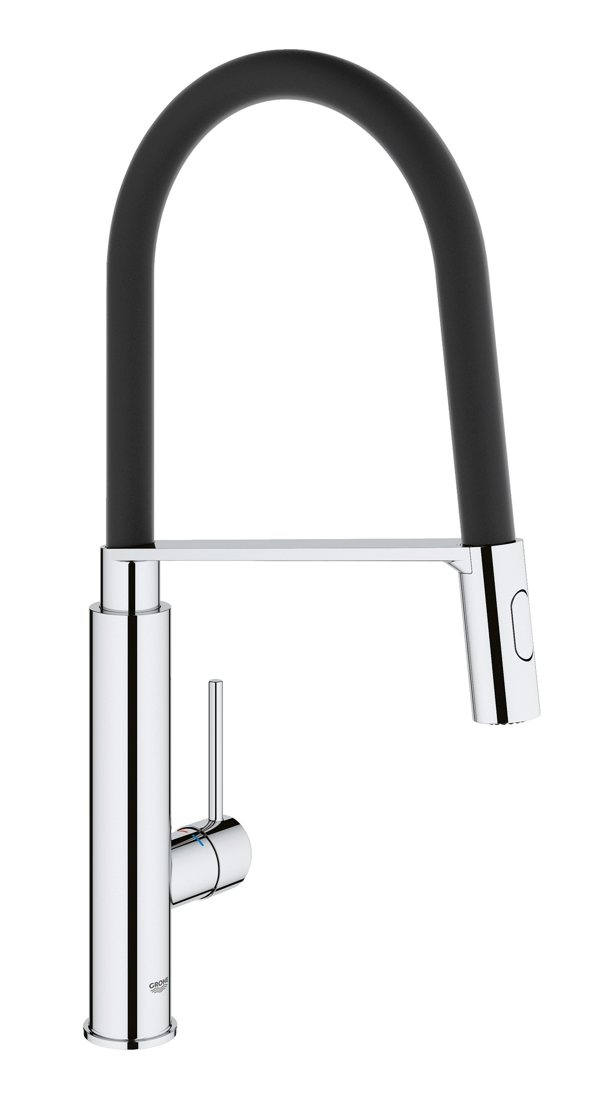 Смеситель для кухни GROHE Concetto с профессиональной лейкой, хром/черный 31491000