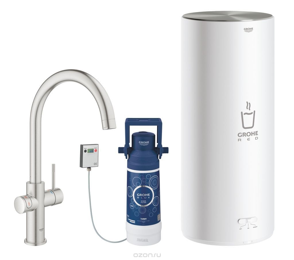 Смеситель Grohe Red II Duo 30079DC1 для кухонной мойки, с водонагревателем