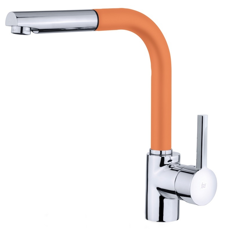 Смеситель для кухни Ares Teka 938 orange 23938120FA (оранжевый/хром)