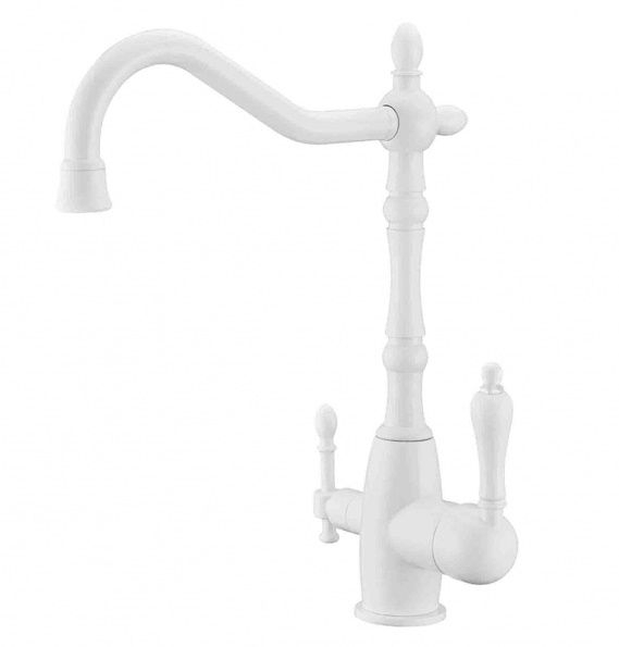 Смеситель для кухни Zorg ZR 312 YF-33 WHITE (белый)