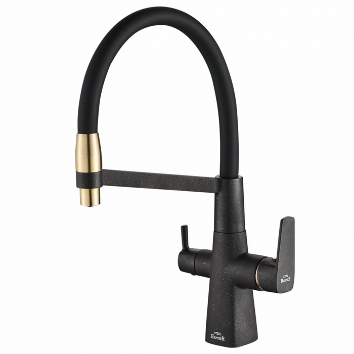 Смеситель для кухни Zorg SH 818-6 BLACK BR (черный/бронза)