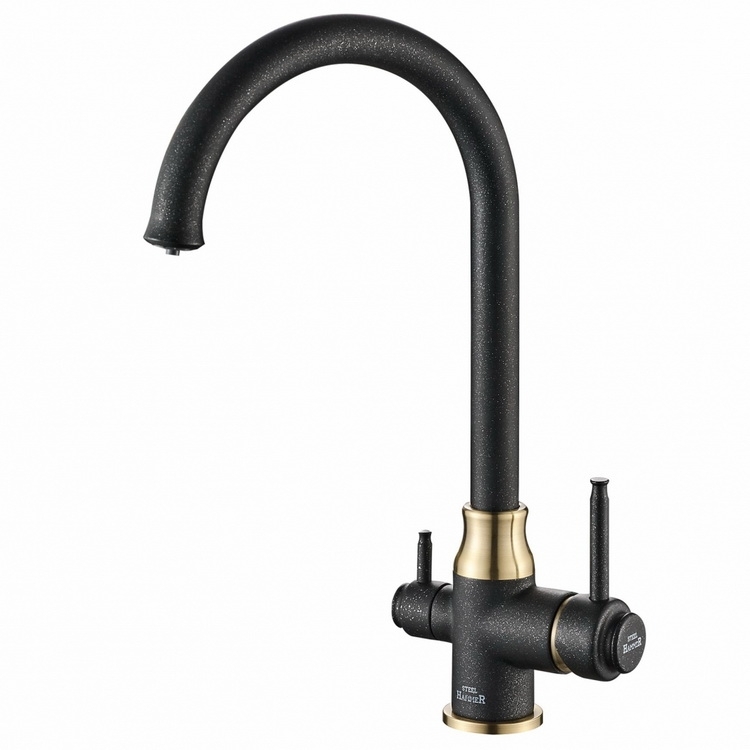 Смеситель для кухни Zorg SH 763 BLACK BR (черный/бронза)