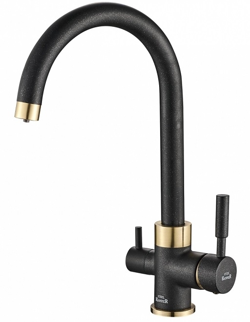 Смеситель для кухни Zorg SH 713 BLACK BR (черный/бронза)
