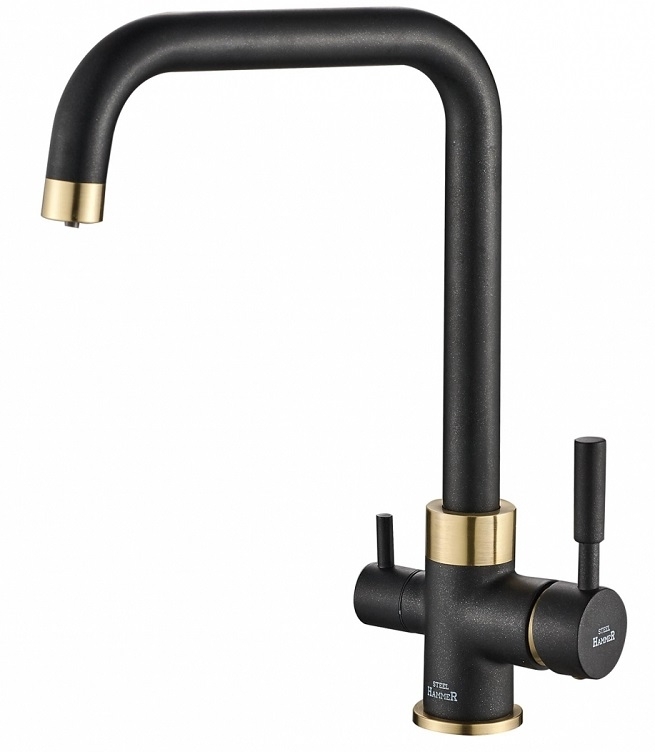 Смеситель для кухни Zorg SH 715 BLACK BR (черный/бронза)