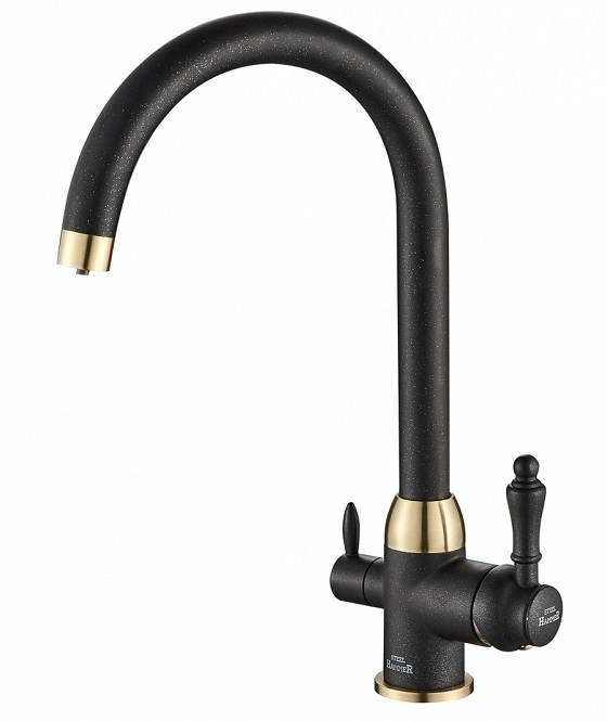 Смеситель для кухни Zorg 723 BLACK BR (черный/бронза)