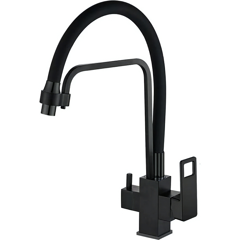 Смеситель для кухни Haiba HB76615-7 (чёрный матовый)