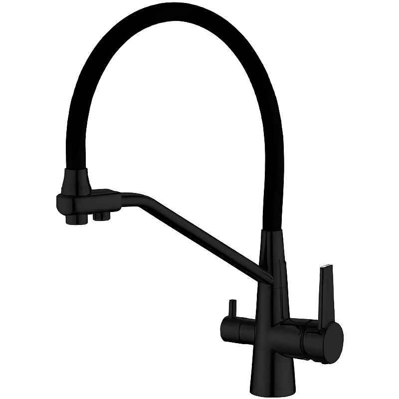 Смеситель для кухни Haiba HB76855-7 (чёрный матовый)