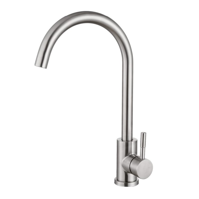 Смеситель для кухни Haiba HB71304-3 (нержавеющая сталь матовая)