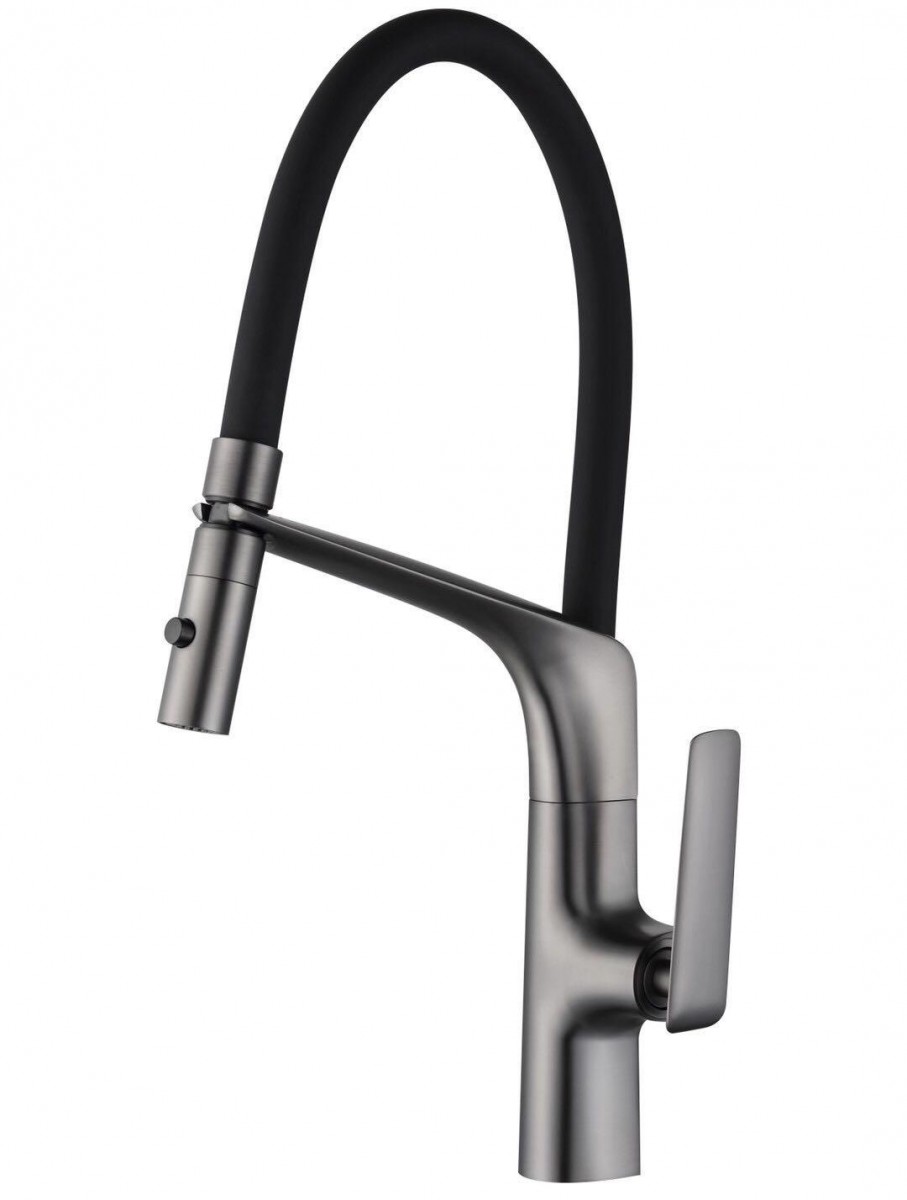 Смеситель для кухни Vincea VKF-115GM (вороненая сталь)