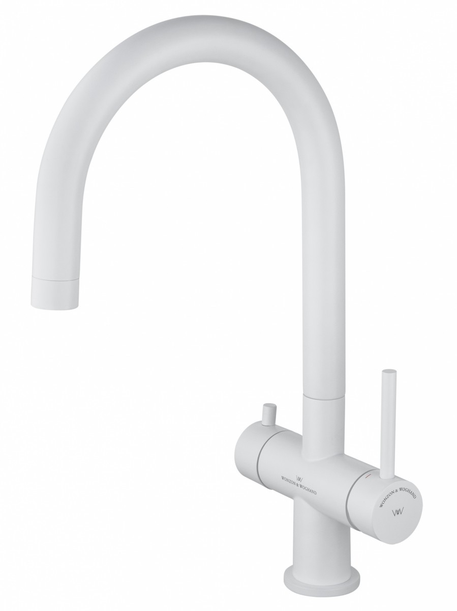 Смеситель для кухни Wonzon & Woghand WW-3211-MW (белый матовый)