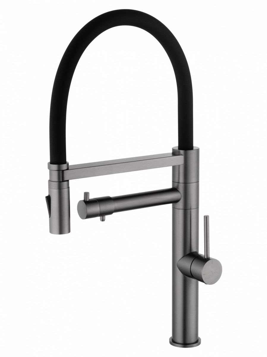 Смеситель для кухни Wonzon & Woghand WW-88458007-BGM (тёмный графит)