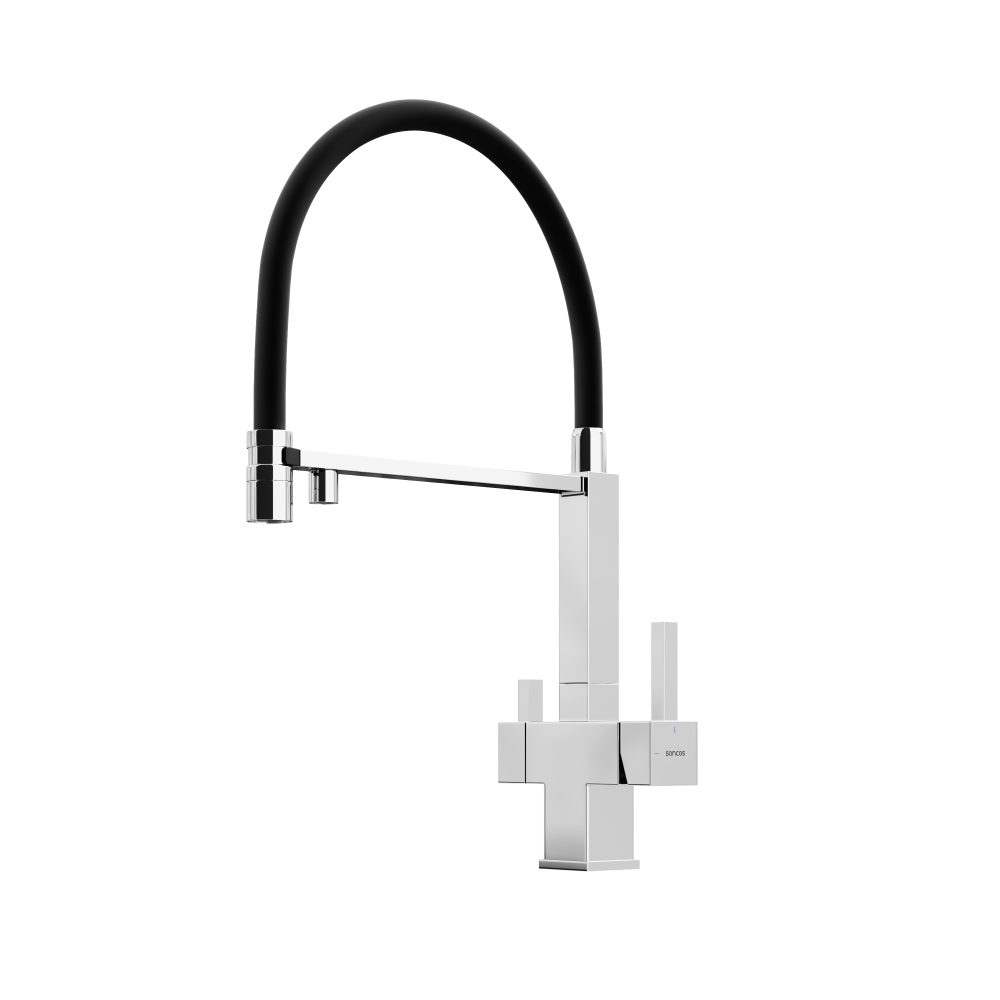 Смеситель для кухни Sancos Moro SC4006CH (хром/чёрный)