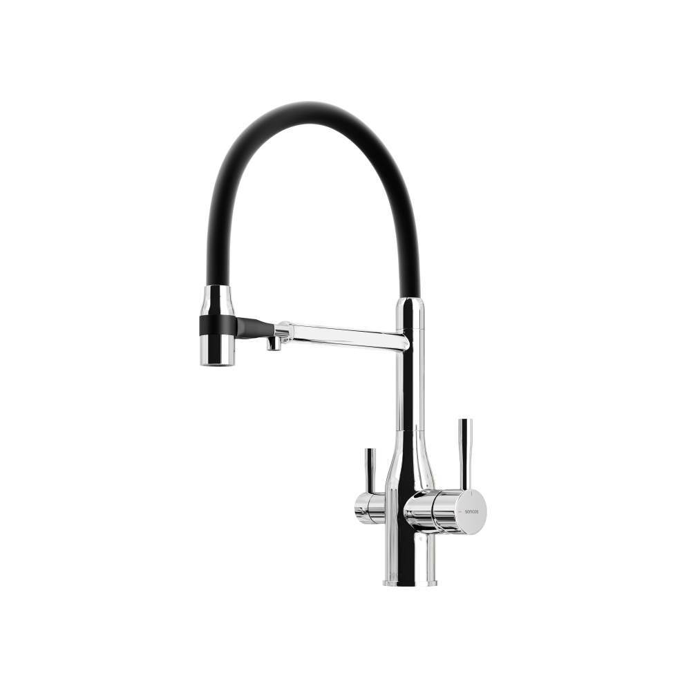 Смеситель для кухни Sancos Garda SC4009CH (хром/чёрный)