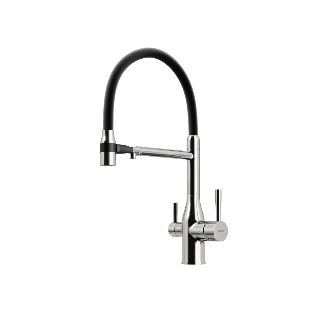 Смеситель для кухни Sancos Garda SC4009BN (брашированный никель/чёрный)