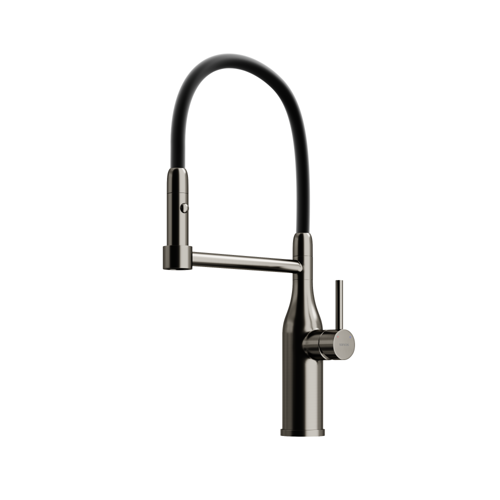 Смеситель для кухни Sancos Pride SC4011GG (вороненая сталь/чёрный)