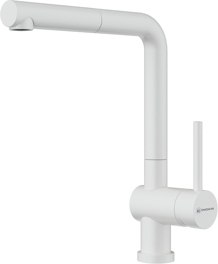 Смеситель для кухни Omoikiri Akashi-S-WH 4994572 (белый матовый)