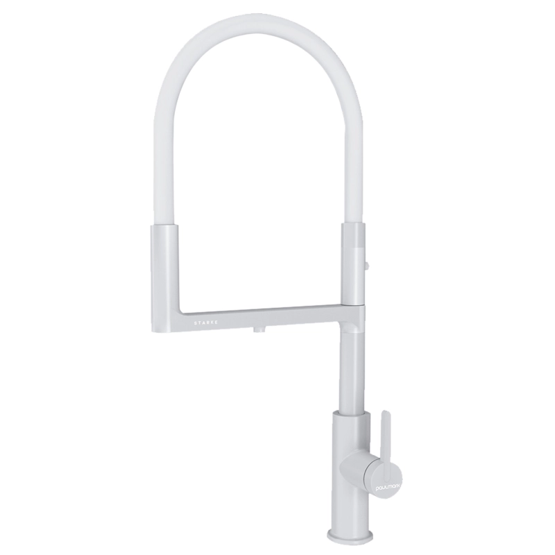 Смеситель для кухни Paulmark Tornado To213402-WH (белый матовый)