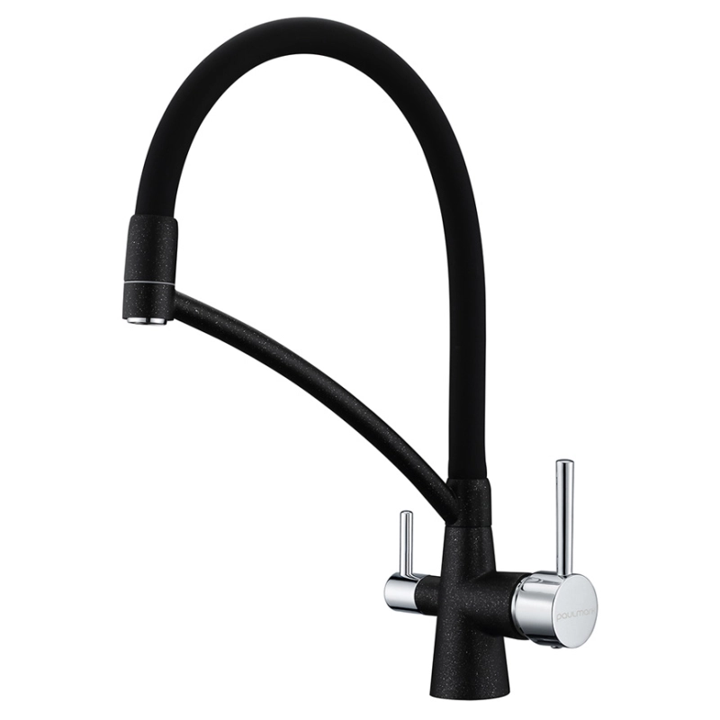 Смеситель для кухни Paulmark Siegen Si213111-BLM (чёрный матовый)