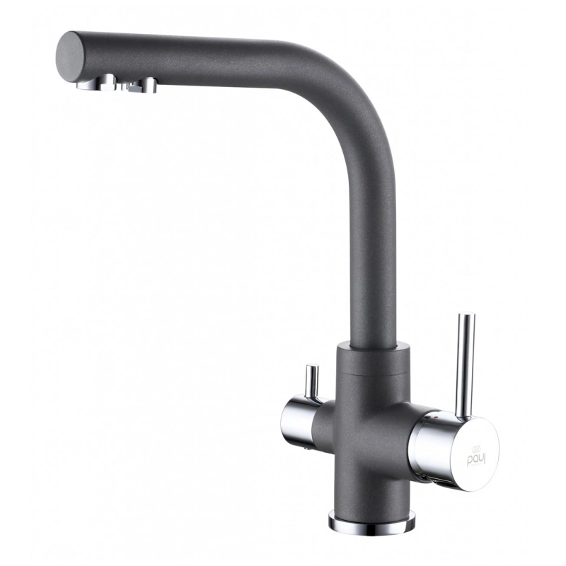 Смеситель для кухни Paulmark Essen Es213011-GRM (серый металлик)