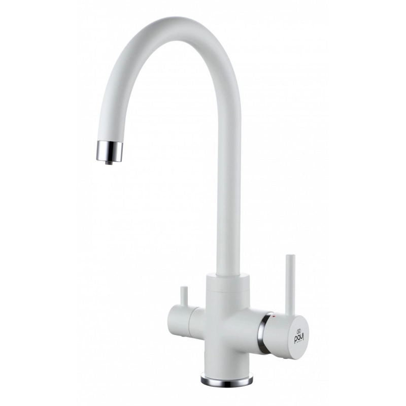 Смеситель для кухни Paulmark Essen Es213211-WH (белый матовый)