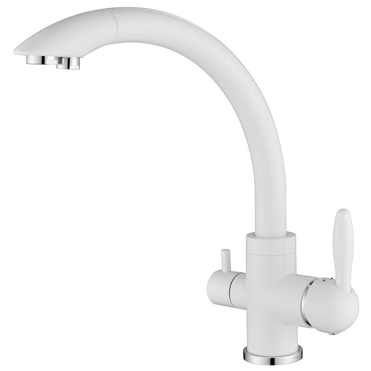 Смеситель для кухни Paulmark Essen Es213001-WH (белый матовый)