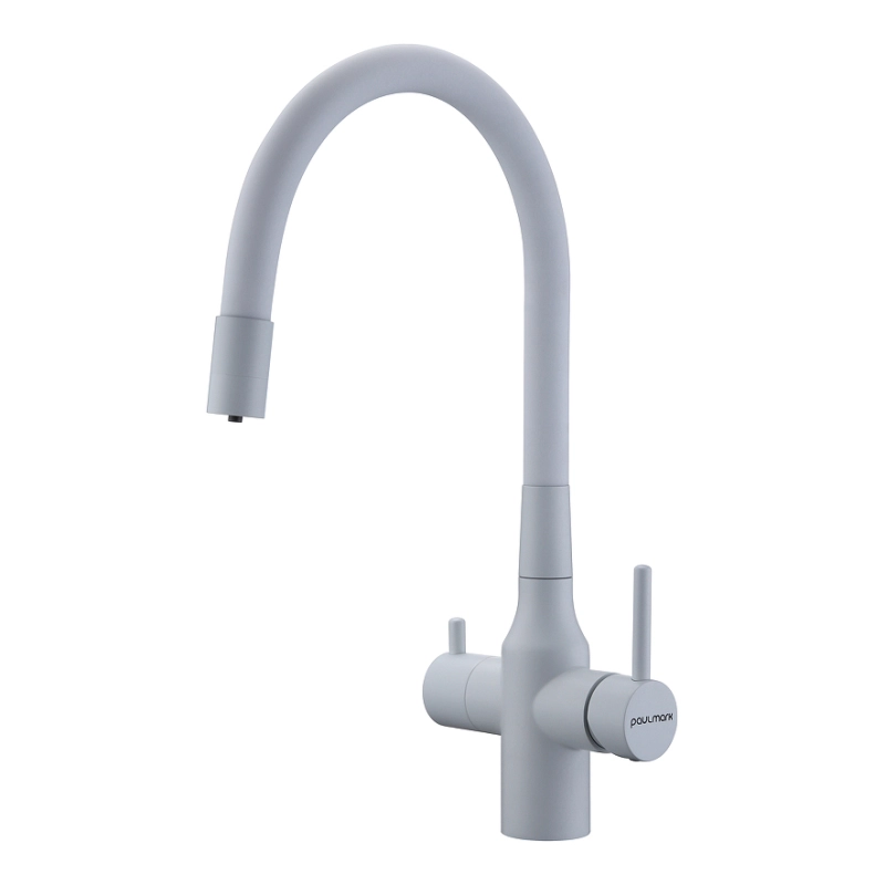Смеситель для кухни Paulmark Essen Sa213419-WH (белый матовый)
