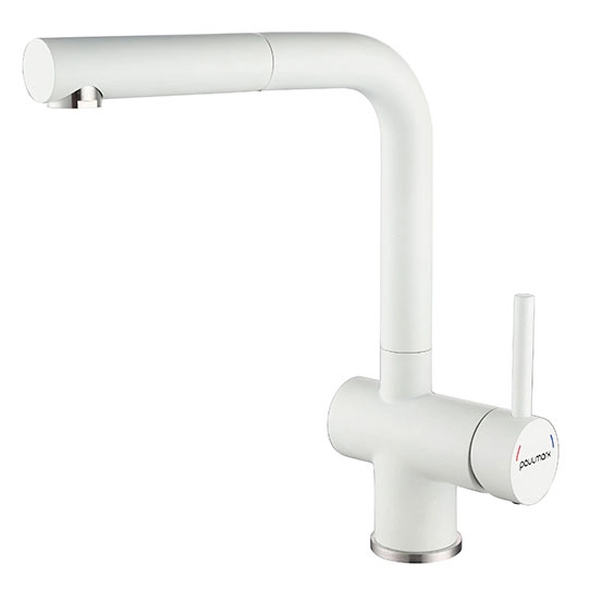 Смеситель для кухни Paulmark Dosse Do214418-WH (белый матовый)