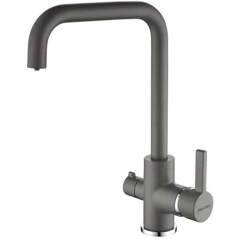Смеситель для кухни Paulmark Logas Lo213021-GRM (серый металлик)