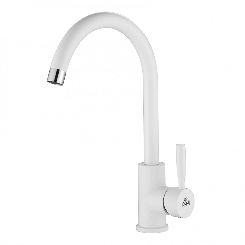 Смеситель для кухни Paulmark Holstein Ho212063-WH (белый матовый)