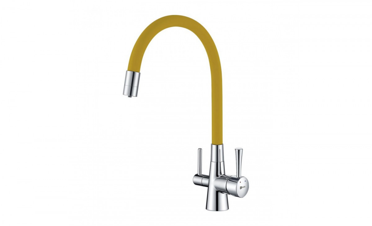 Смеситель для кухни Lemark Comfort LM3075C-Yellow (хром/желтый)