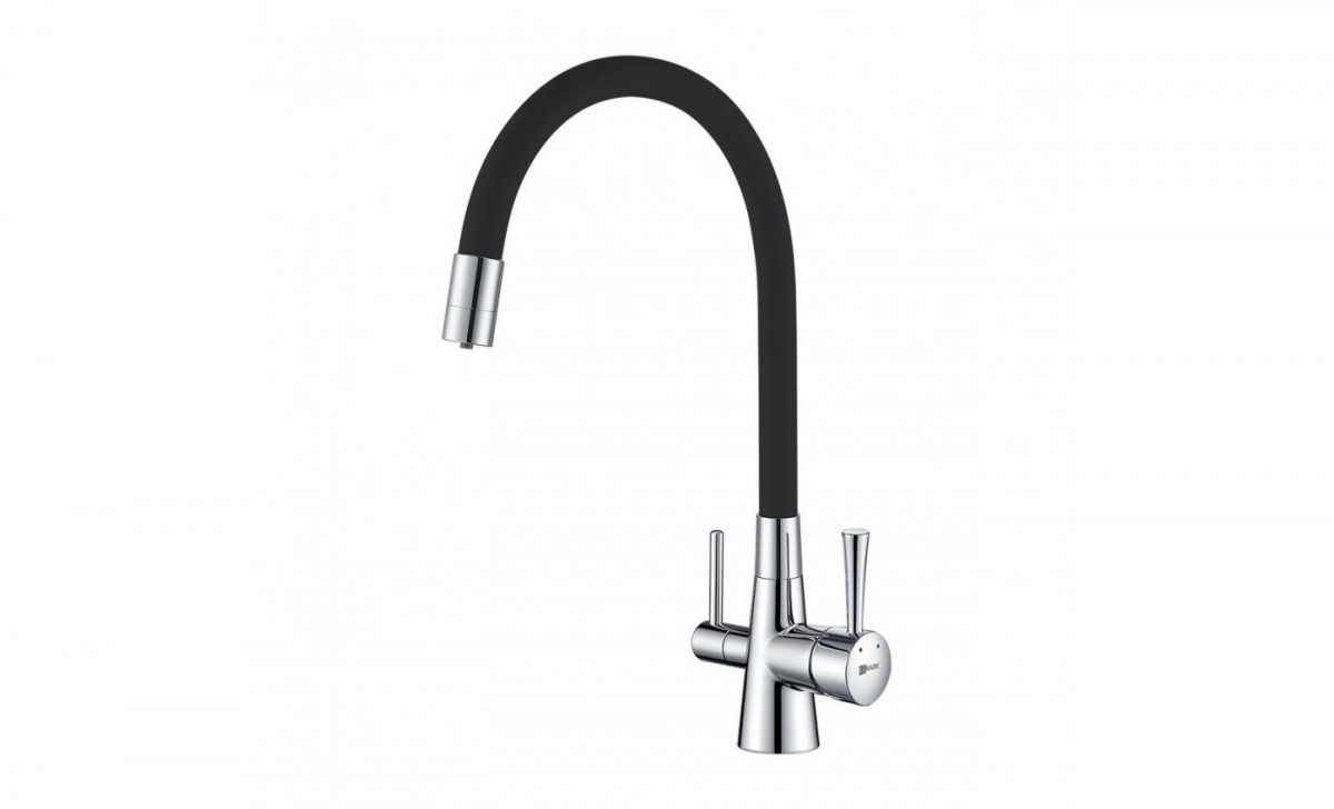 Смеситель для кухни Lemark Comfort LM3075C (хром/черный)