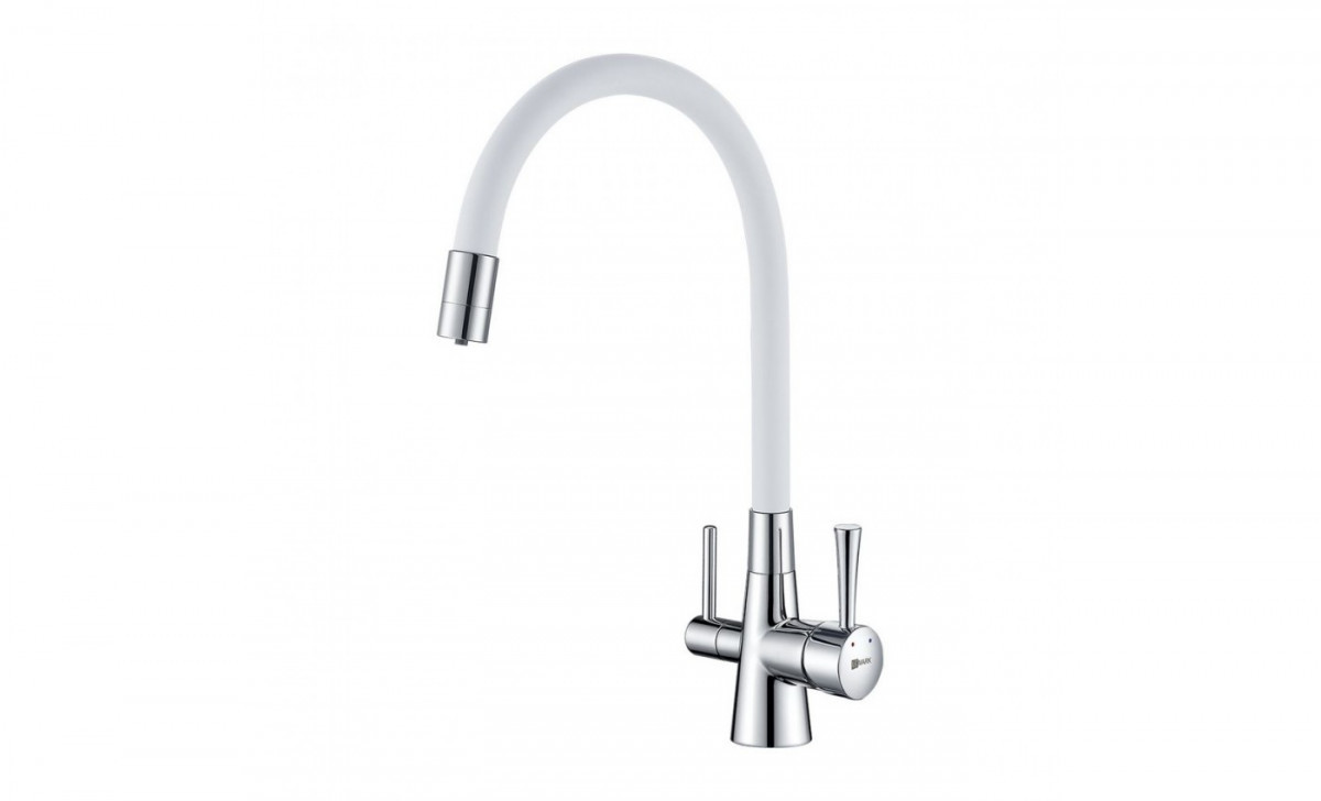 Смеситель для кухни Lemark Comfort LM3075C-White (хром/белый)