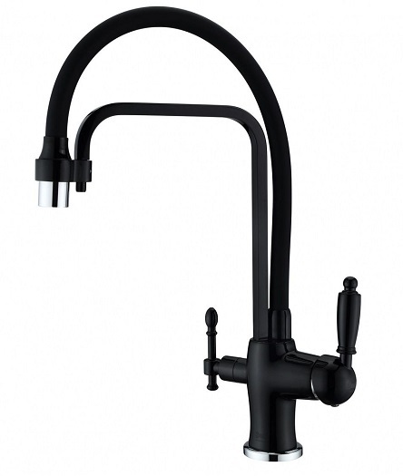 Смеситель для кухни Zorg ZR 342-6 YF BLACK (черный)