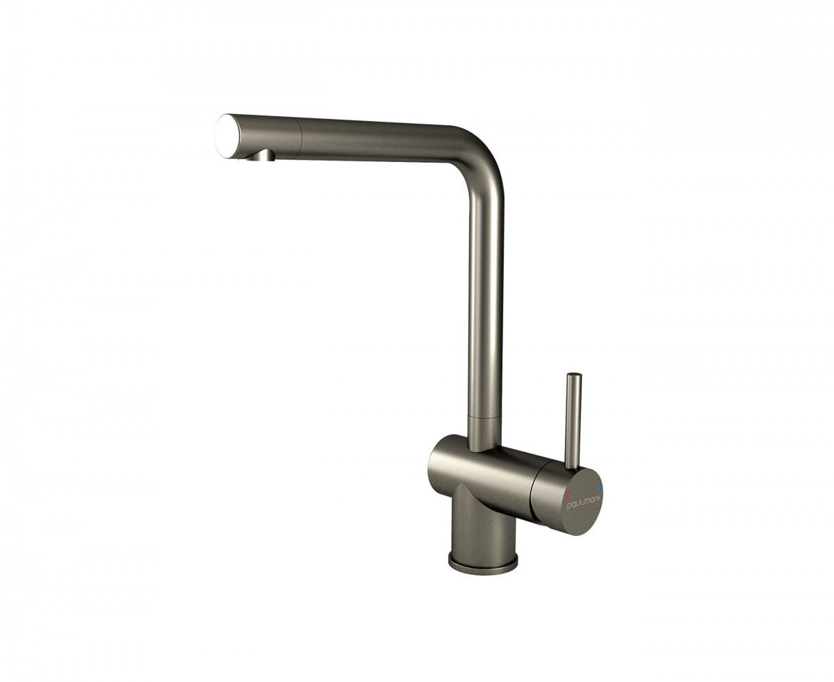 Смеситель для кухни Paulmark Spring Sp212067-GM (воронёная сталь)
