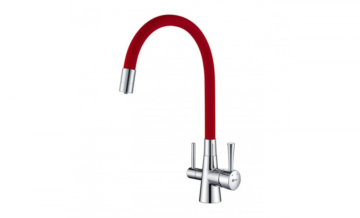 Смеситель для кухни Lemark Comfort LM3075C-Red (хром/красный)