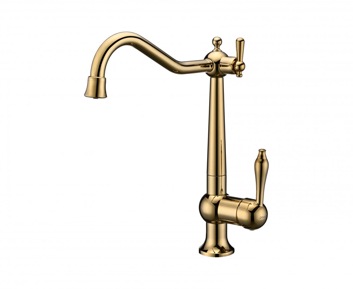 Смеситель для кухни Paulmark Retro Re213226-G (золото)