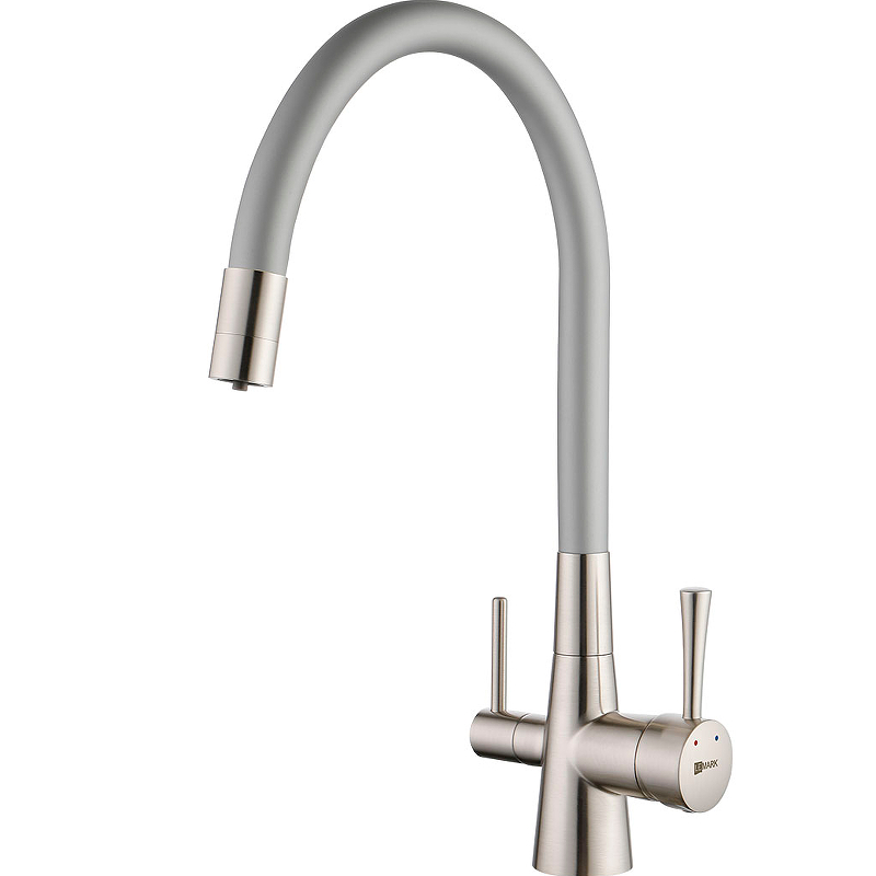 Смеситель для кухни Lemark Comfort LM3075BN-Silver (никель/серебро)