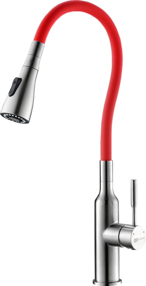 Смеситель для кухни Lemark Expert LM5082S-Red (красный матовый)