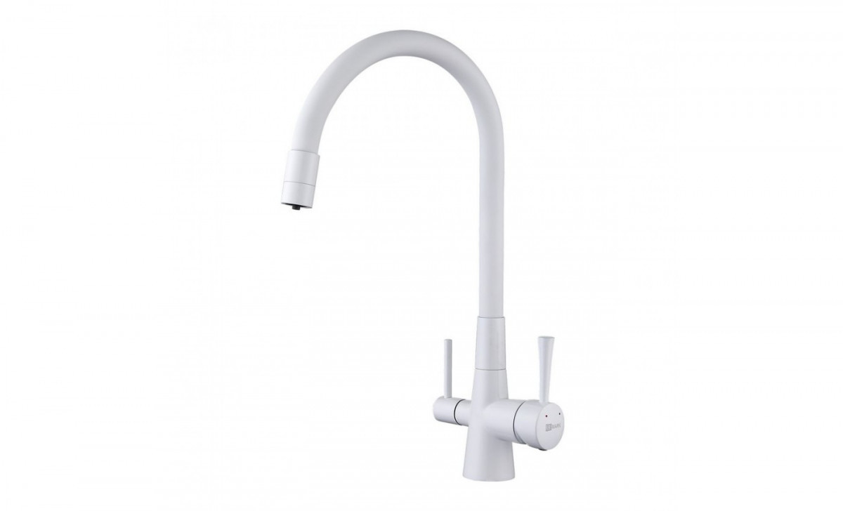 Смеситель для кухни Lemark Comfort LM3075W (белый)