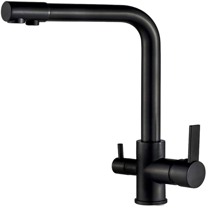 Смеситель для кухни ALMAes Izer AS-875-08 (черный матовый)