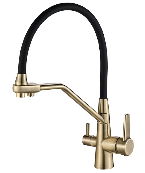 Смеситель для кухни Zorg SH 812 BRONZE (бронза/черный)
