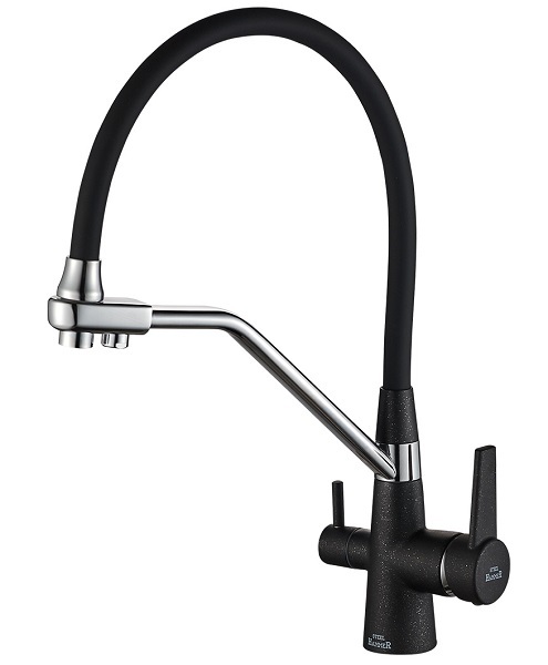 Смеситель для кухни Zorg SH 903-6 BLACK CR (черный/хром)