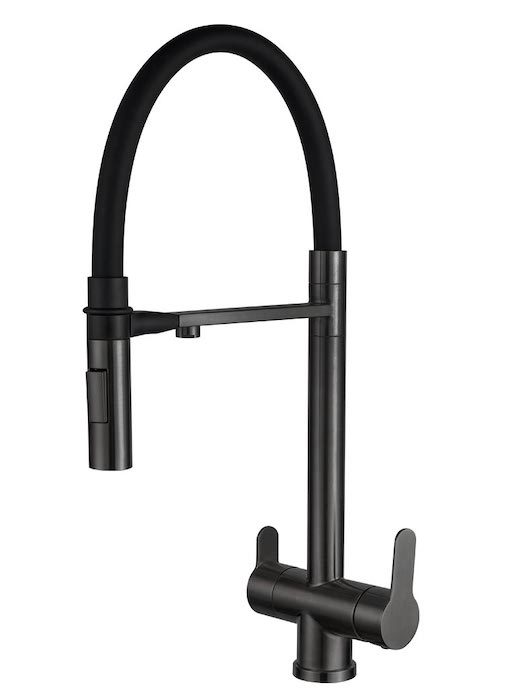 Смеситель для кухни Zorg SZR-3030 GRAFIT (черный/графит)